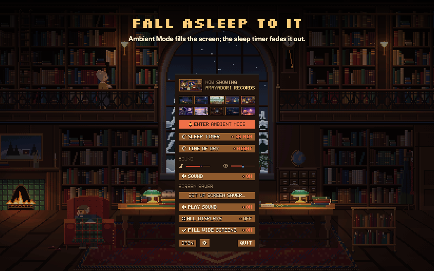 The menu bar panel